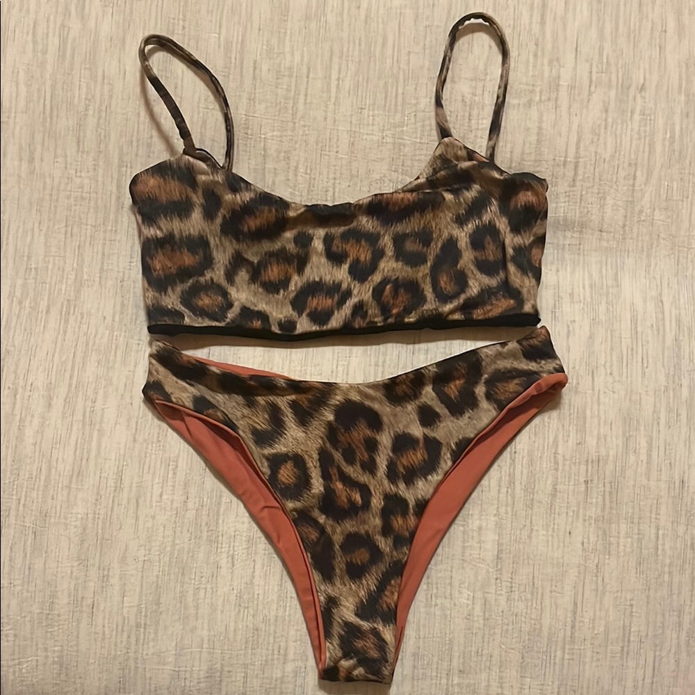 Leopard Print Bikini Set
